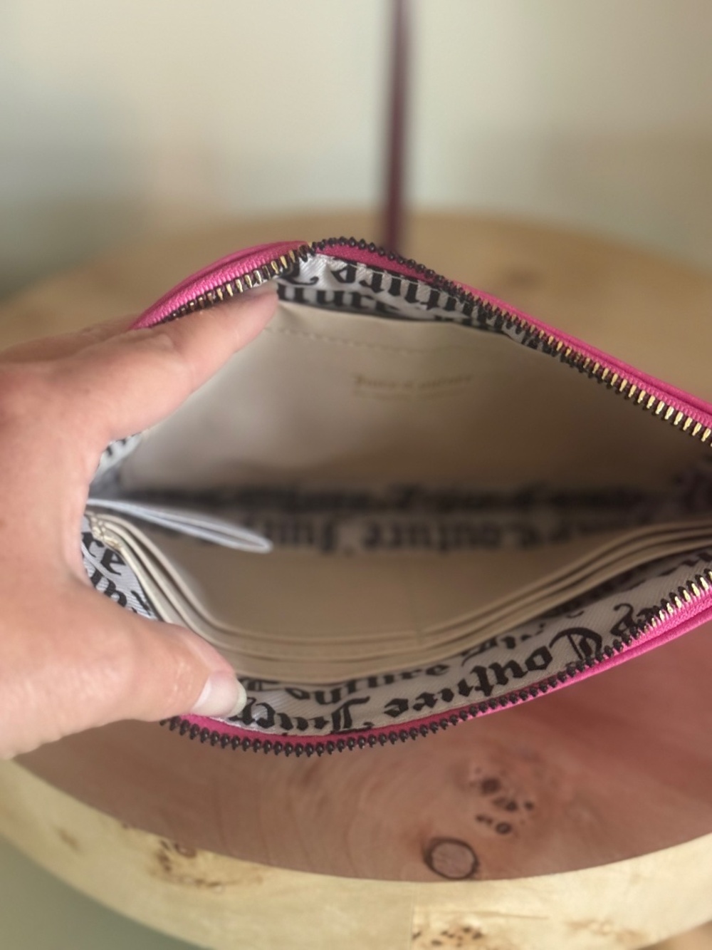 Juicy Couture "Pleats Please" Faux leather wristlet - Picture 3 of 5
